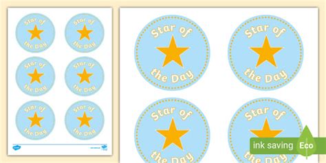 Star of the Day Badges - Twinkl - KS1 (teacher made)