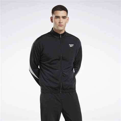 Reebok Apparel Men Reebok Identity Vector Knit Track Jacket NIGHT BLAC – Reebok Canada