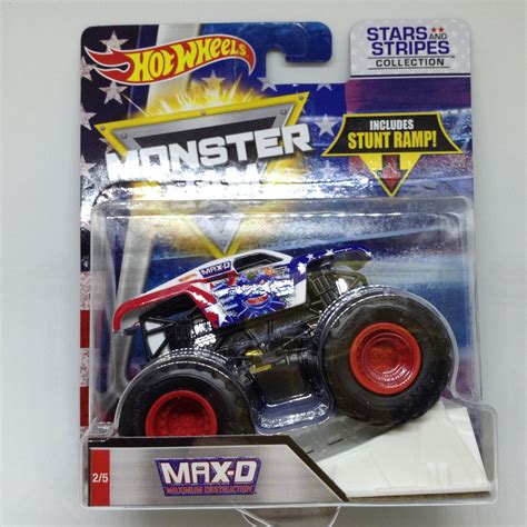 Julian S Hot Wheels Blog Max D Maximum Destruction Monster Jam Truck Stars And Stripes