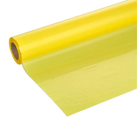 Tinted Cellophane Roll Yellow 80cm X 50m Florists Supplies