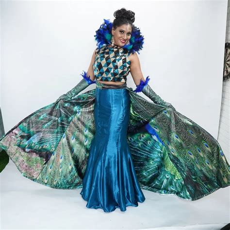 Peacock Inspired Featherless Costume National Costume India At The