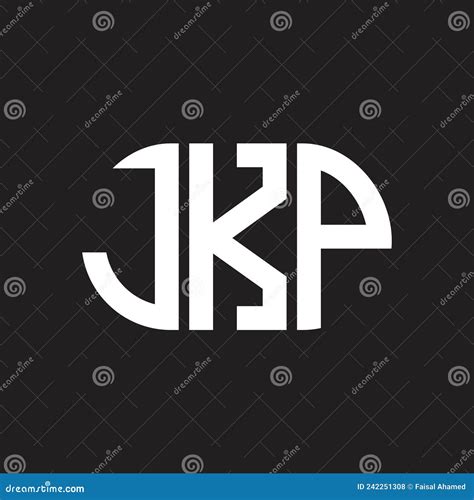 Design Do Logotipo Da Letra Jkp Em Fundo Preto Conceito De Logotipo