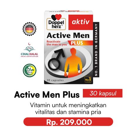 Jual DOPPELHERZ Active Men Plus 30 Capsules Vitamin Suplemen Shopee