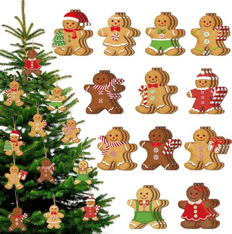 Amazon Ferraycle Pcs Gingerbread Man Ornaments For Christmas