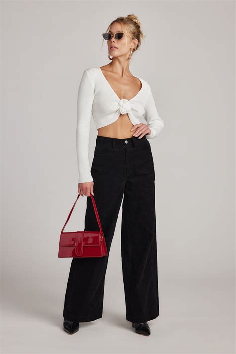 Clarence Black Corduroy Pants 12th Tribe