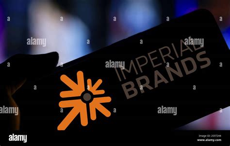 Imperial Brands Logo Is Displayed On Smartphone Imperial Brands Plc Is