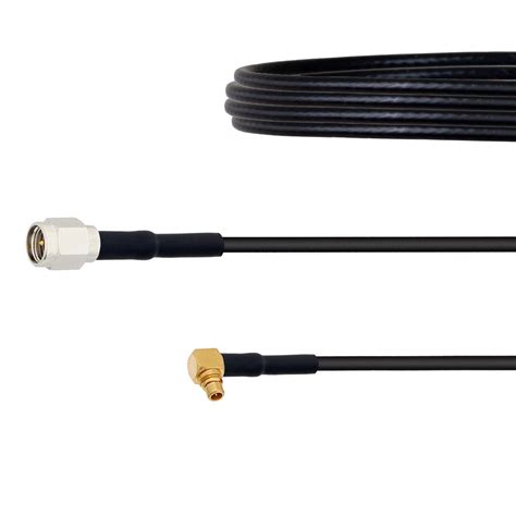 Low Loss SMA Male To RA MMCX Plug Cable LMR 100 Coax In 100 CM