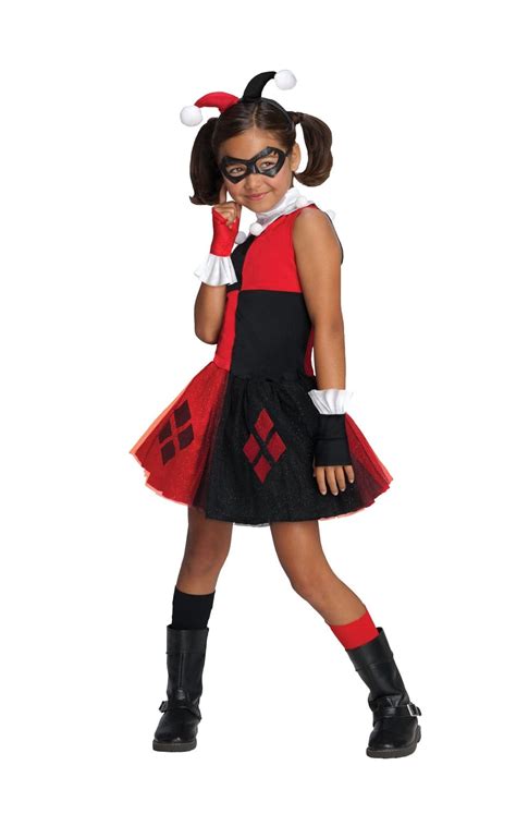 Batmans Harley Quinn Tutu Childrens Fancy Dress Costume