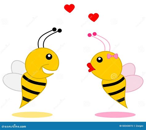 Cute Flying Bee With Pink Love Heart Vector Illustration | CartoonDealer.com #29413006