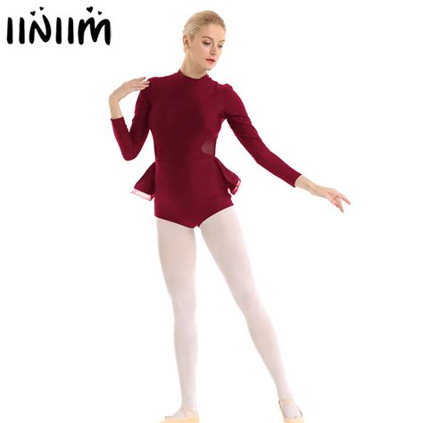 Women Ballet Dress Gymnastic Leotard Sleeveless Cut Out Front