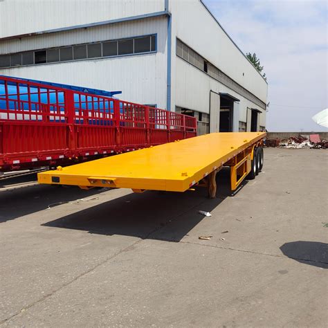 New 2axles 20 FT 50 Ton 3axles 40FT Flatbed Trailer Tri Axle Flatbed