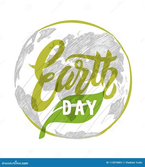 Earth day poster template stock vector. Illustration of leaf - 113070801