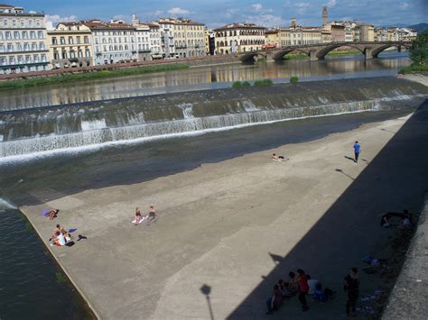 A Day At The Beach Florence Italy On The River Arno Arno River