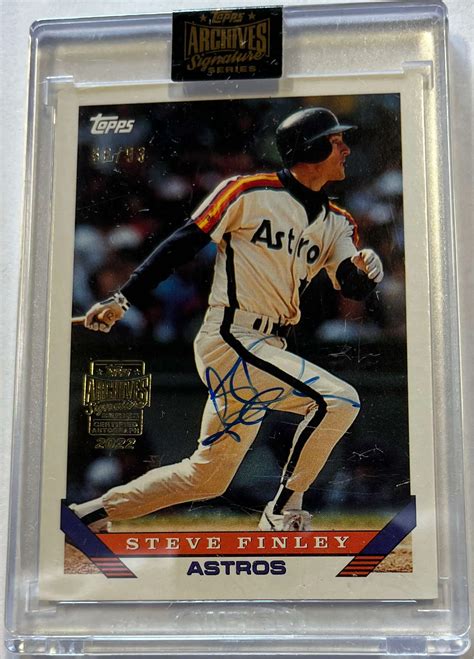 MLB 2022 Topps Archives Signature Series Steve Finley 11 Autographed