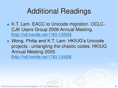 Hkiug Unicode Task Force And The Eacc To Unicode Migration Ppt Download