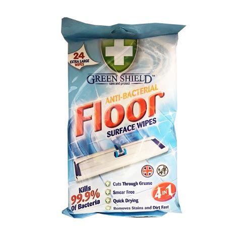 Green Shield Anti Bacterial Floor Surface XL Wipes 24 Pcs 0 95