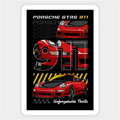 Porsche 911 Gt3 Rs Sports Car Porsche 911 Gt3 Rs Sports Car Sticker Teepublic