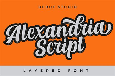 Alexandria Script Layered Fonts Script Fonts Creative Market