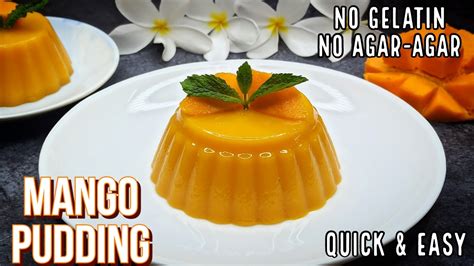 Quick And Easy Mango Pudding Recipe ~ No Gelatin No Agar Agar Eggless Delicious Mango