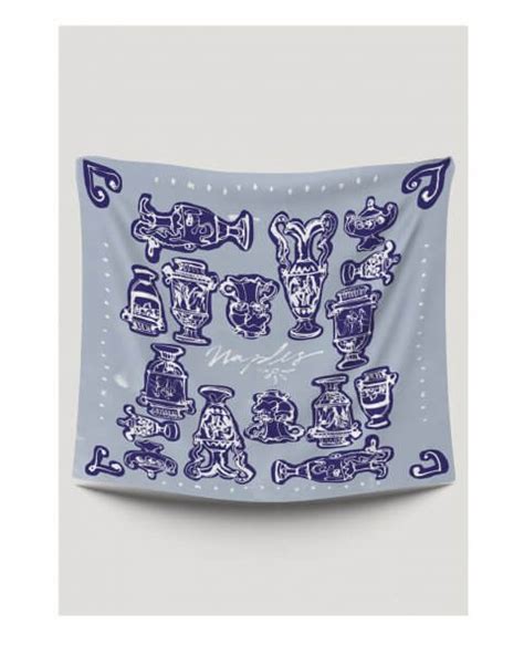 Patterns Kiton Naples Capodimonte Porcelain Silk Scarves Caroline