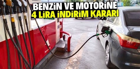 Benzin ve motorine 4 lira indirim Tarih netleşti