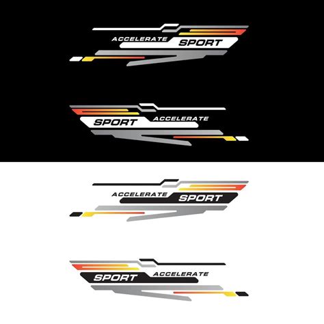 Sport racing car stickers stripe abstract shape . vinyl decal templates ...