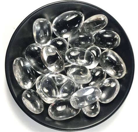 Clear Quartz Tumbled Stones Tumbled Clear Quartz Tumbled | Etsy