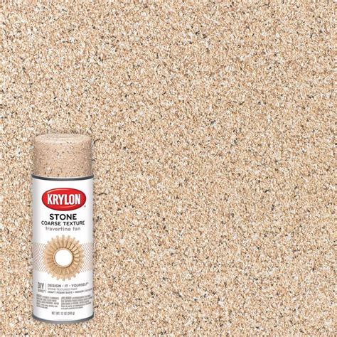 Krylon Make It Stone Travertine Tan Coarse Stone Finish Spray Oz