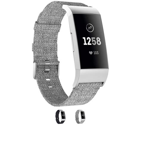 Canvas Rem Til Fitbit Charge 3 4 Gratis Fragt