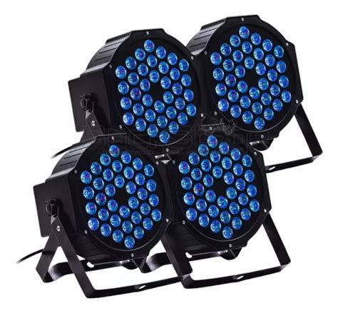 4 Canhão Refletor Led Par 64 Rgb Triled 36 Leds 3w Dmx Parcelamento