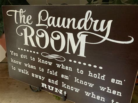 The Laundry Room You Got To Know When To Hold Em Know When Etsy