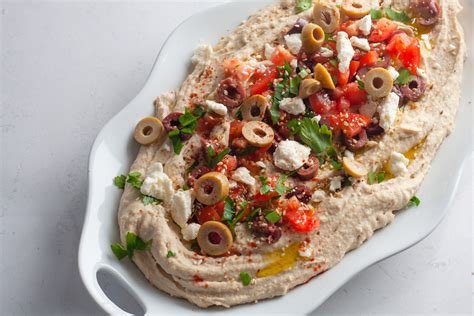 Loaded Mediterranean Hummus The Domestic Dietitian