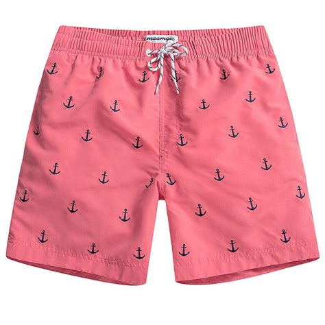 Mens 7 Inch Pink Swim Trunks With Pocket – maamgic