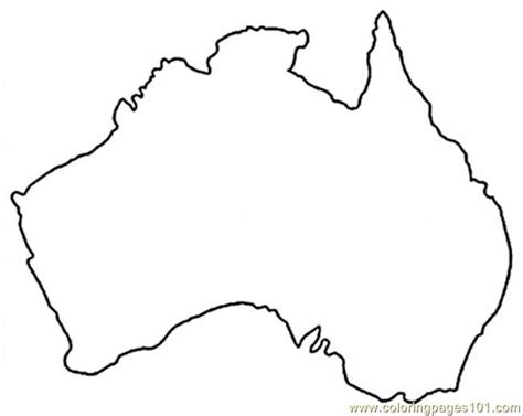 Australia Map Coloring Page A Free Travel Coloring Printable Images