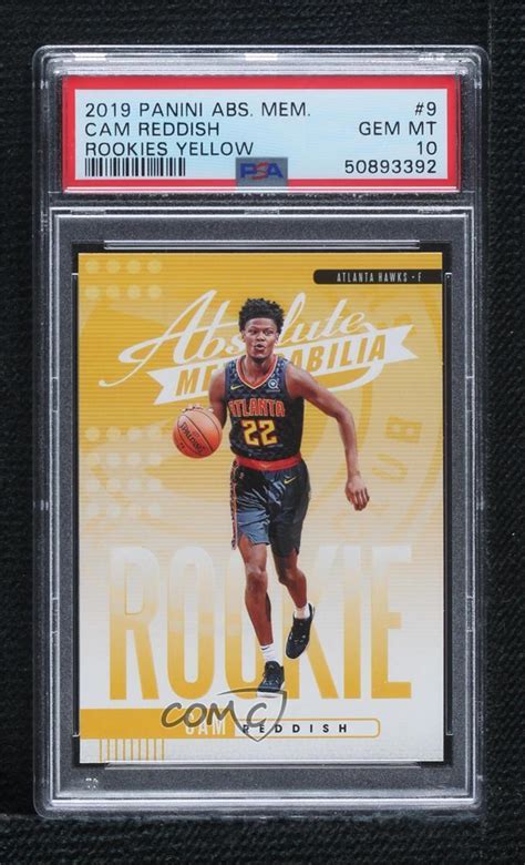 2019 Absolute Memorabilia Rookies Yellow Cam Reddish 9 PSA 10 GEM MT