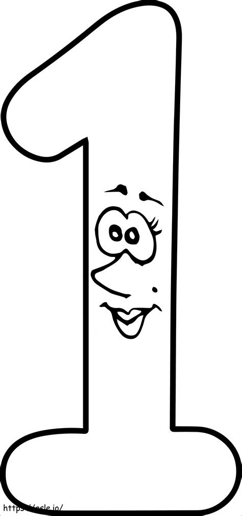 Caricature Number 1 Scaled Coloring Page