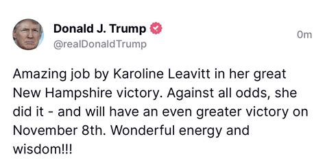 Karoline Leavitt on Twitter: "Thank you, President Trump!🇺🇸 https://t ...