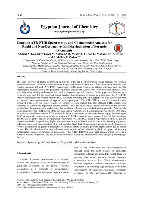 Pdf Coupling Atr Ftir Spectroscopy And Chemometric Analysis For Rapid