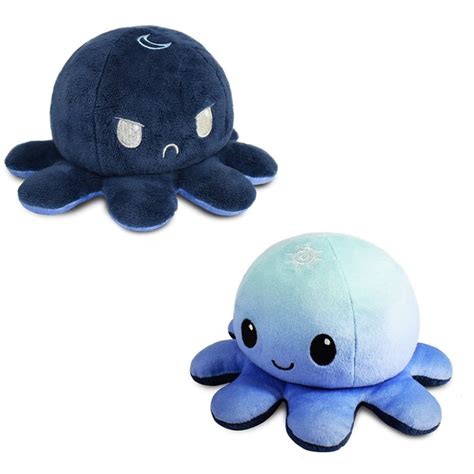 TeeTurtle The Original Reversible Octopus Plushie Patented Design Angry