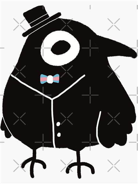 Trans Pride Crow Sticker For Sale By Scarletsung Redbubble