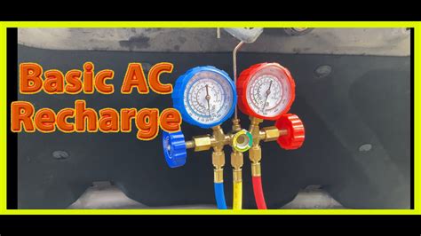 Basic Air Conditioning Recharge For A Car Youtube