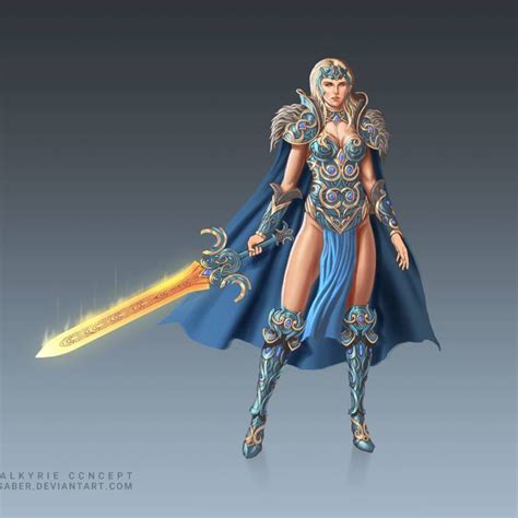 Valkyrie Fantasy Artwork Illustration Tsaber