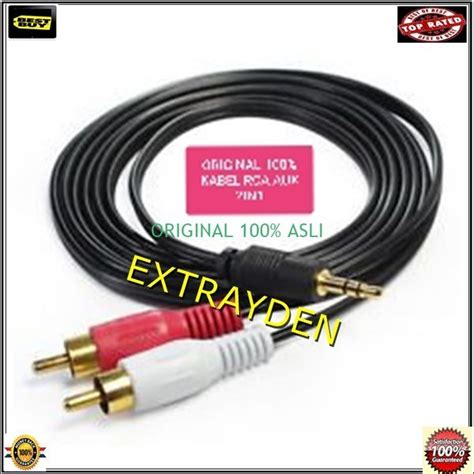 Jual KABEL AUX STEREO 3 5MM KE RCA AUDIO Penyambungan Kabel