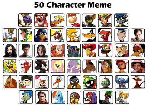 50 Character Meme By Aiyanimation On Deviantart