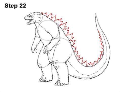 How To Draw Godzilla Video And Step By Step Pictures