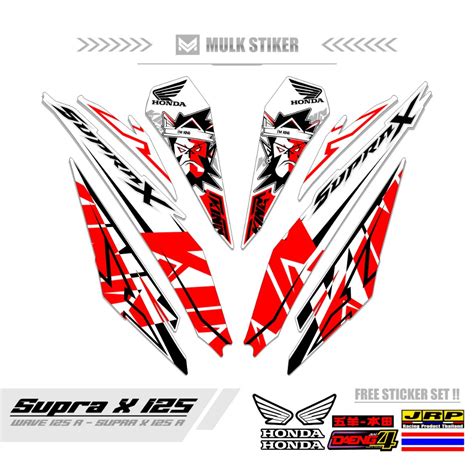 Striping SUPRA X 125 R NEW MTF 56 STICKER SUPRA SUPRA X 125 FI STICKER