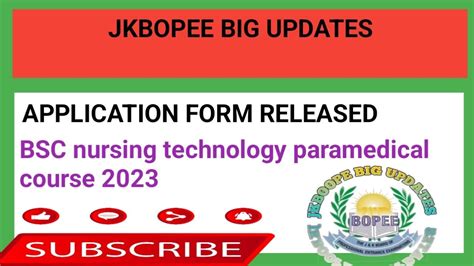 Jkbopee Application Form Released For Bsc Nursing Technology