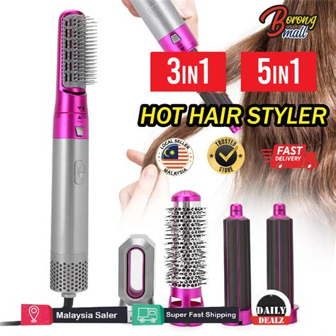 Hair Styler Detachable Multi Head Hot Airwrap Blow Dryer Straightener Comb Penggulung Rambut