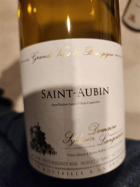 2021 Domaine Sylvain Langoureau Saint Aubin 1er Cru En Remilly Blanc