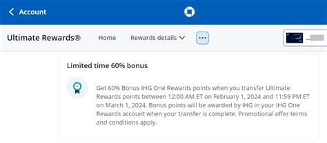 Chase Ultimate Rewards To IHG One Rewards Transfer Bonus